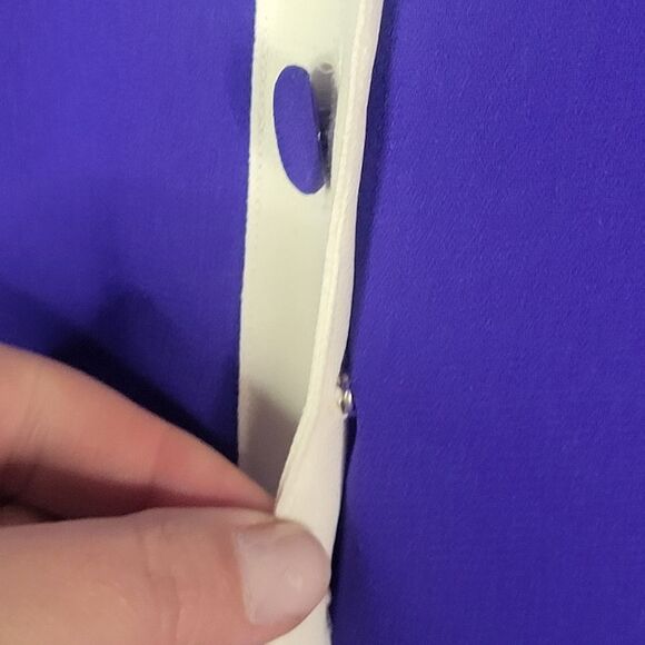 Vintage Sleeveless Purple and White Dress - Picture 8 of 16